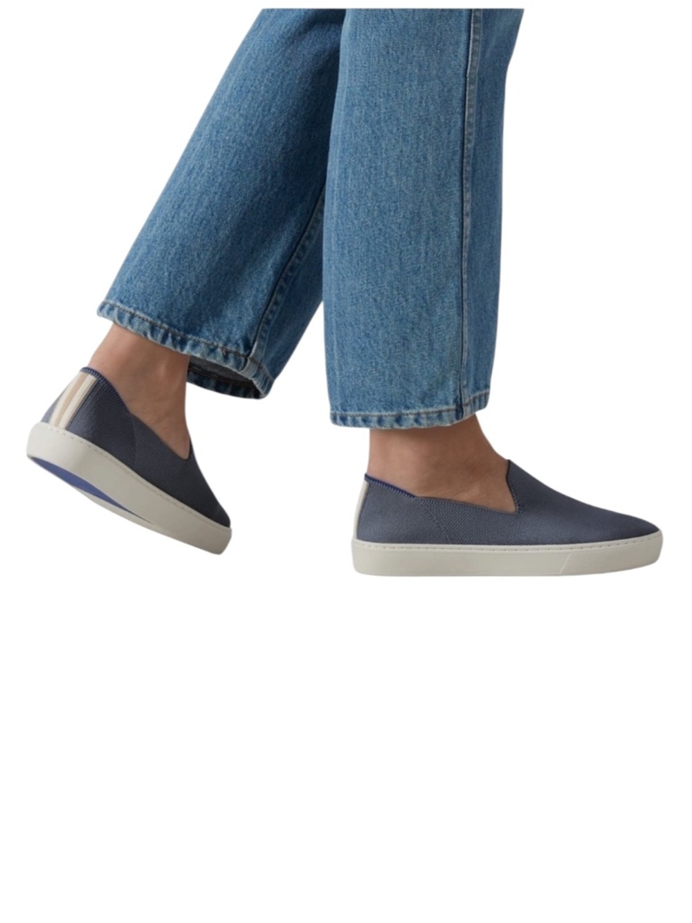 Rothy’s The Original Slip On Sneaker Navy Blue Knit Women’s 6.5